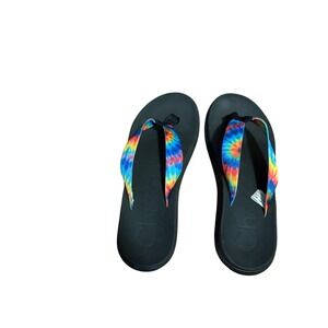 Chaco Flip Flops Sandals Tie Dye Straps Black Mens Size 11